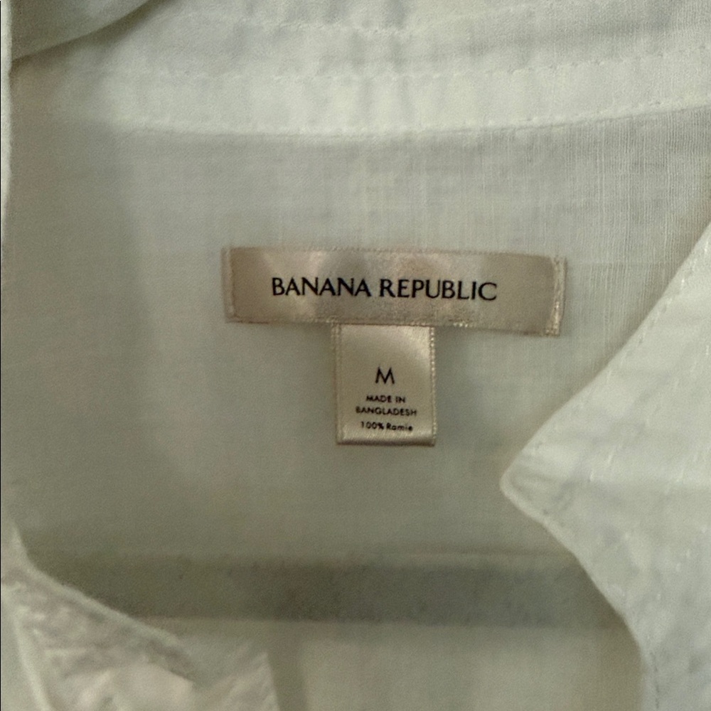 Banana Republic White Long Sleeve Tunic Dress - Picture 2 of 9